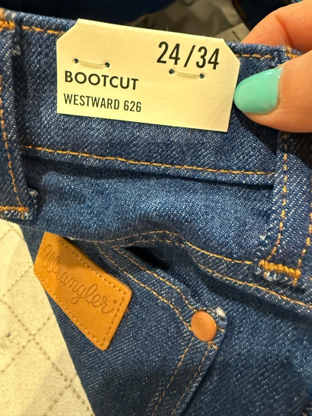 NWT Wrangler Westward 626 Bootcut Jeans 24x34 Vintage Dark Wash - Picture 3 of 12